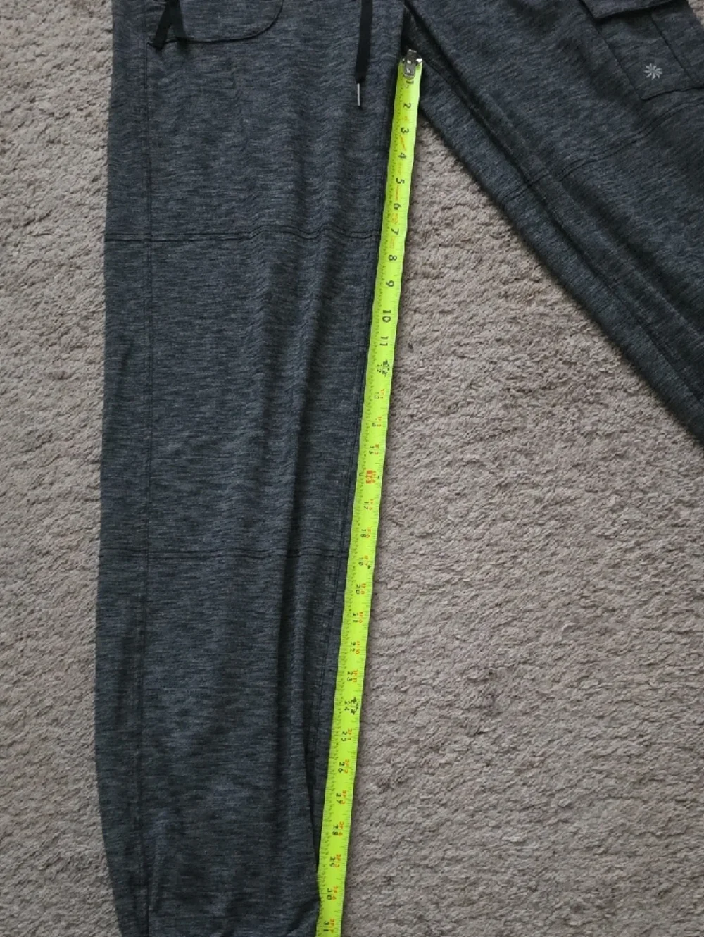 Athleta Dark Charcoal Heather Cargo Joggers - Picture 4 of 5